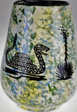 Hand Made Native American Phoenix & Rattlesnake Glazed Ceramic Pottery Vase