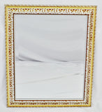 Vintage Framed Tri Color Beveled Wall Mirror