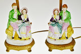 Vintage Figural Boudoir Table Lamps - A Pair