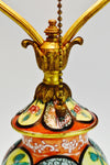 Antique French Art Nouveau Belle Epoque Hand Painted Porcelain Table Lamp