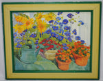 Vintage Framed Elizabeth Berry Floral Still Life Watercolor Print