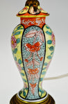 Antique French Art Nouveau Belle Epoque Hand Painted Porcelain Table Lamp