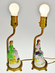 Vintage Figural Boudoir Table Lamps - A Pair