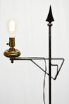 Vintage Geometric Design Adjustable Height Wrought Iron Floor Lamp