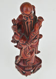 Vintage Carved Wood Asian Figural Sculpture