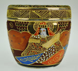 Vintage Hand Painted Japanese Moriage Small Planter 4.5" x 4.5"