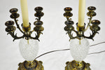 Vintage Hollywood Regency Candelabra Table Lamps - A Pair