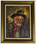 Vintage Framed Oil on Canvas Portrait Painting - Artist Signed
