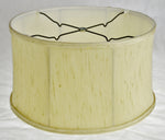 Vintage Linen Lined Lamp Shade w/ Spider Reflector Fitter