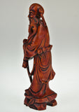 Vintage Carved Wood Asian Figural Sculpture