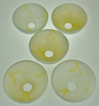 Vintage Swirled Satin Glass Chandelier Shades - Group of 5