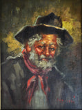 Vintage Framed Oil on Canvas Portrait Painting - Artist Signed