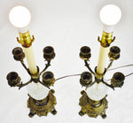Vintage Hollywood Regency Candelabra Table Lamps - A Pair