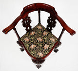 Vintage Asian Mahogany Corner Chair