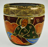 Vintage Hand Painted Japanese Moriage Small Planter 4.5" x 4.5"