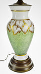 Vintage Hand Painted Glass Table Lamp