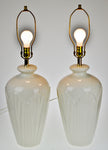 Vintage Large Scale Ceramic Table Lamps - A Pair
