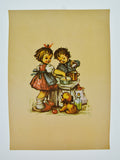Early Color Prints on Paper - Young Children - Set of 4