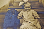 Antique Framed Photograph of Child with Dog