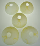 Vintage Swirled Satin Glass Chandelier Shades - Group of 5