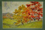 Vintage Framed Landscape Watercolor - Artist Signed