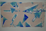 Vintage Limited Edition Pastel Colored Signed Geometric Abstract Lithograph