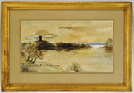 Vintage Framed Watercolor & Mixed Media Landscape Painting - Artist Signed
