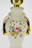 Mid Century Hand Painted Porcelain Boudoir Lamp