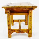 Antique Rustic Hand Made Accent Table with Hand Forged Blacksmith's Nails