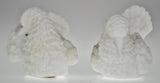 Vintage Italian Carved White Alabaster Dove Figurines - A Pair