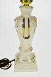 Mid Century Hand Painted Porcelain Boudoir Lamp
