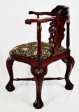 Vintage Asian Mahogany Corner Chair