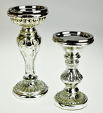 Vintage Mercury Glass Candleholders - Group of 2