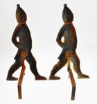 Vintage Hessian Soldier Figural Andirons - A Pair