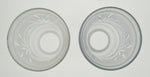 Victorian Style Frosted and Etched Glass Shades - A Pair