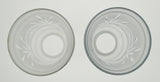 Victorian Style Frosted and Etched Glass Shades - A Pair