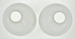 Mid Century Opaque White Glass Chandelier Shades - Set of 2