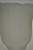 Mid Century Frosted Glass Angled Tulip Shades - Set of 3
