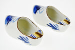 Delfts Blauw Holland Porcelain Hand Painted Shoe Ashtrays - A Pair
