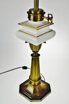 Vintage Stiffel White Porcelain and Brass Table Lamp