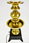 Vintage Large Scale Candlestick Style Table Lamp w/ Glass Diffuser