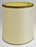 Vintage Fabric Drum Lamp Shade w/ Decorative Piping