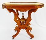 Antique Victorian Eastlake Style Marble Top Table