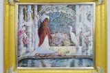 Vintage Framed Lithograph on Canvas Titled Tranquility by Jonnie K.C. Chardonn