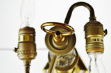 Vintage Brass Double Socket Stiffel Table Lamp
