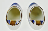 Delfts Blauw Holland Porcelain Hand Painted Shoe Ashtrays - A Pair