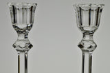 Vintage Glass Candlesticks - A Pair