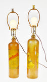 Pair of Early German Doornkaat Schnapps Salt Glaze Stoneware Bottle Lamps