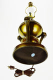 Mid Century Brass and Metal Table Lamp