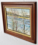 Vintage Framed Oil on Board Landscape Painting - Artist Signed